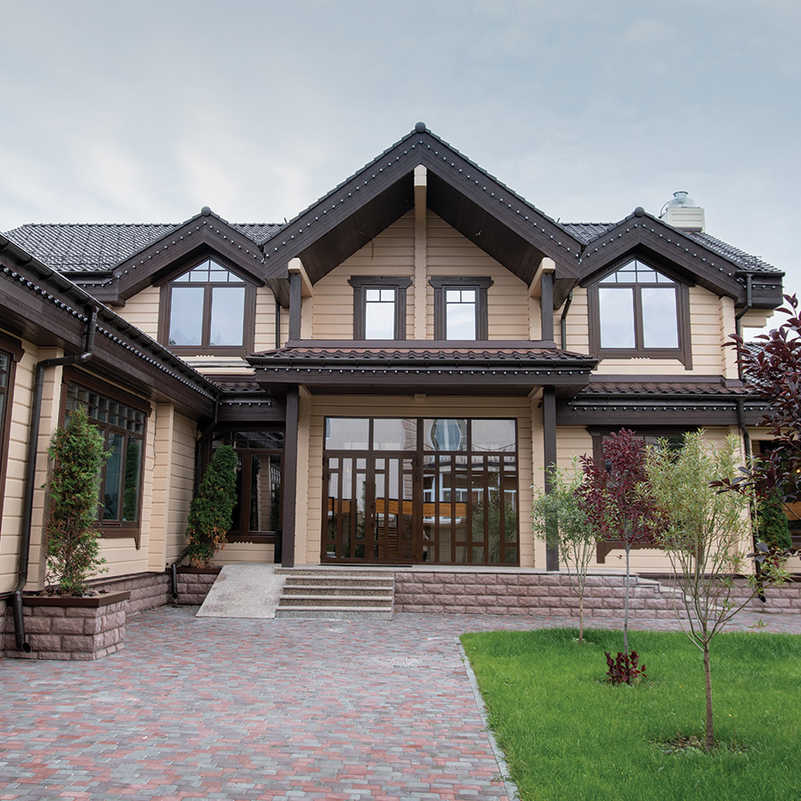 exterior of modern comfortable cottage or house wi 2023 11 27 05 06 32 utc